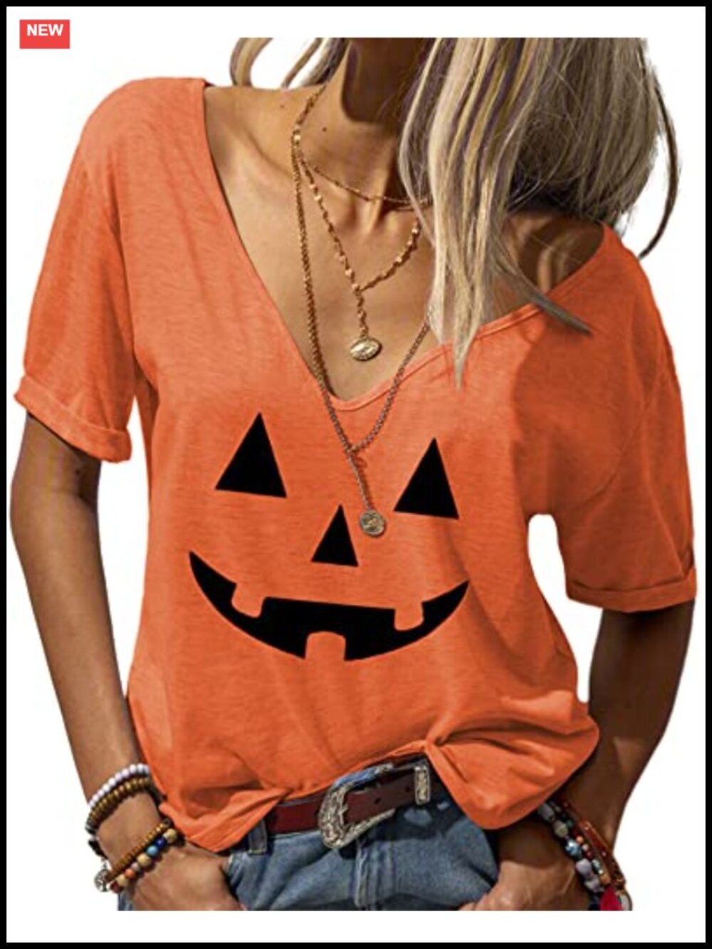 Danedvi Women's V-Neck Short Sleeve Tunic T-Shirt Casual Loose Top